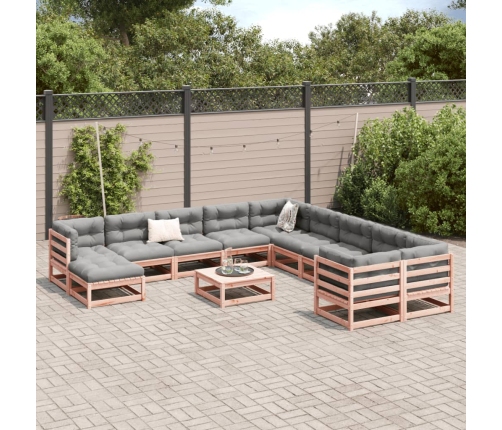 Set de sofás jardín 12 pzas con cojines madera de abeto Douglas