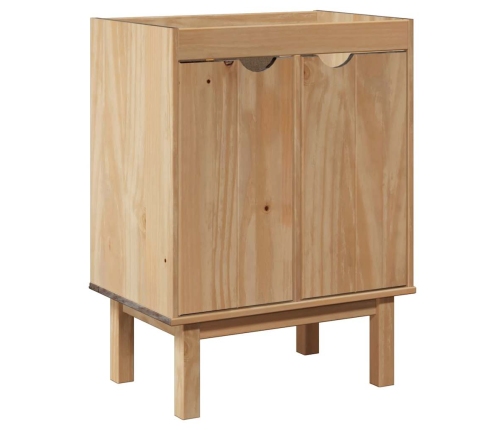 Mueble de lavabo de baño OTTA madera maciza de pino 59x40x80 cm