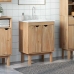 Mueble de lavabo de baño OTTA madera maciza de pino 59x40x80 cm