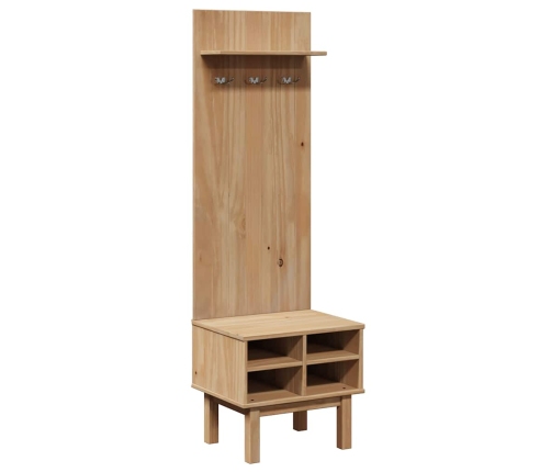 Mueble de recibidor OTTA madera maciza de pino 50x40x160 cm