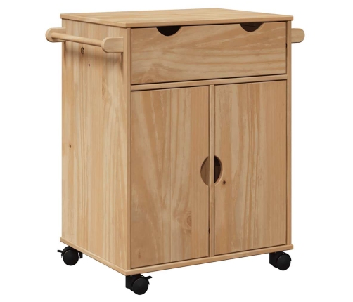 Carrito de cocina OTTA madera maciza de pino 59x45x80 cm