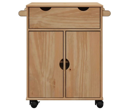 Carrito de cocina OTTA madera maciza de pino 59x45x80 cm