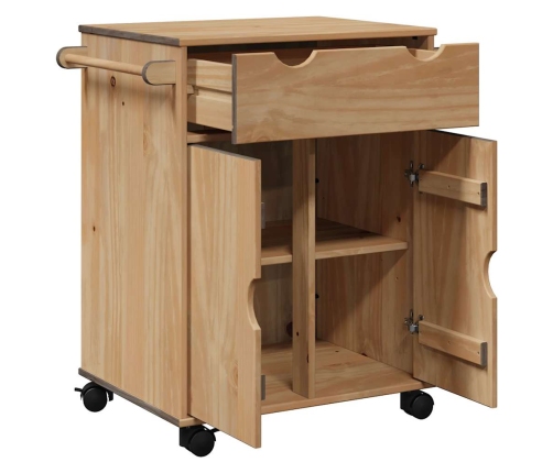 Carrito de cocina OTTA madera maciza de pino 59x45x80 cm