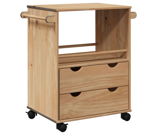 Carrito de cocina OTTA madera maciza de pino 59x45x80 cm