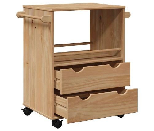 Carrito de cocina OTTA madera maciza de pino 59x45x80 cm