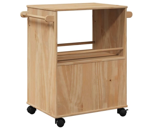 Carrito de cocina OTTA madera maciza de pino 59x45x80 cm