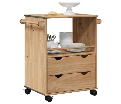 Carrito de cocina OTTA madera maciza de pino 59x45x80 cm