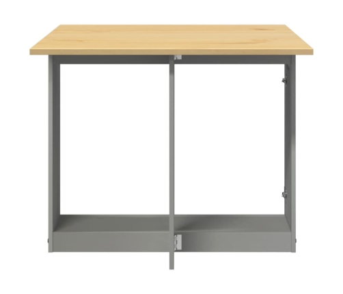 Mesa de comedor plegable mariposa Corona madera maciza gris