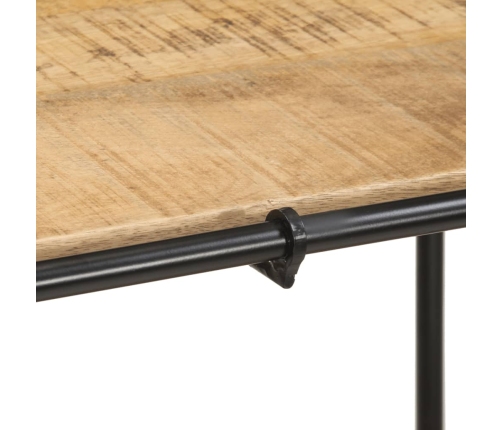 Mesa consola madera maciza de mango rugosa 110x42x76 cm