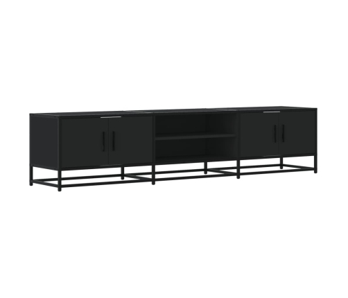 Mueble de TV madera de ingeniería negro 180x35x41 cm