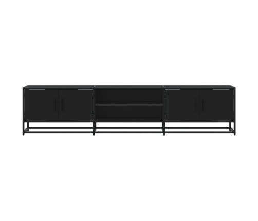 Mueble de TV madera de ingeniería negro 180x35x41 cm