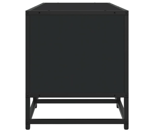 Mueble de TV madera de ingeniería negro 180x35x41 cm