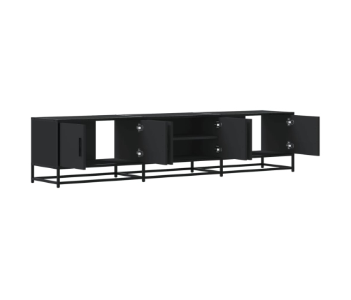 Mueble de TV madera de ingeniería negro 180x35x41 cm