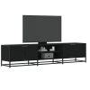 Mueble de TV madera de ingeniería negro 180x35x41 cm