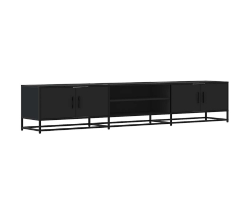 Mueble para TV madera de ingeniería negro 210x35x41 cm