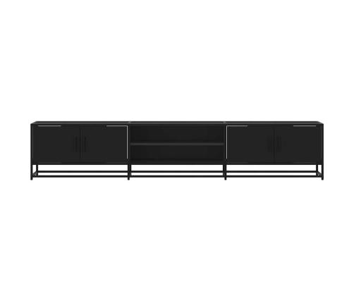 Mueble para TV madera de ingeniería negro 210x35x41 cm