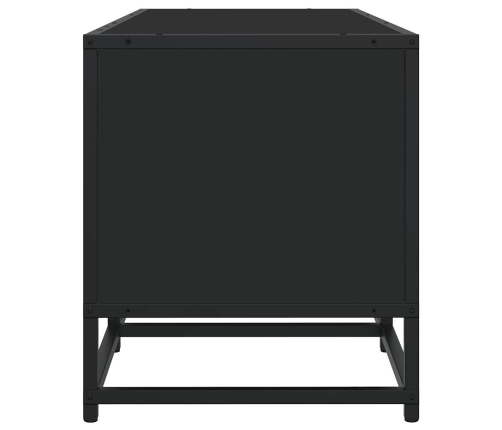 Mueble para TV madera de ingeniería negro 210x35x41 cm