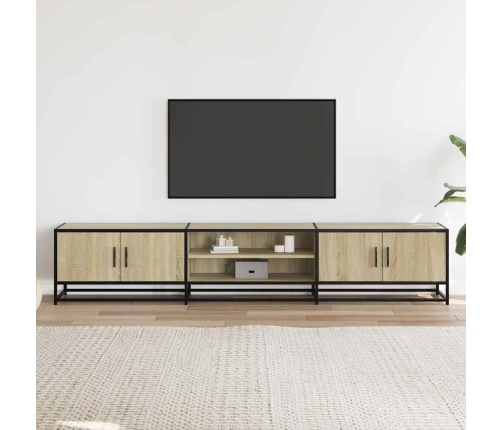 Mueble para TV madera de ingeniería roble Sonoma 210x35x41 cm