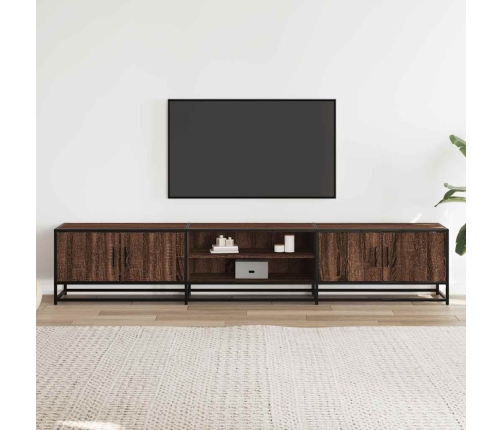 Mueble para TV madera de ingeniería marrón roble 210x35x41 cm