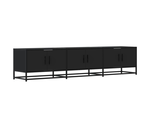 Mueble de TV madera de ingeniería negro 180x35x41 cm