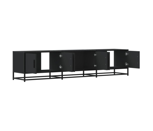 Mueble de TV madera de ingeniería negro 180x35x41 cm