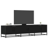 Mueble de TV madera de ingeniería negro 180x35x41 cm