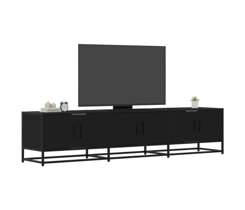 Mueble de TV madera de ingeniería negro 180x35x41 cm