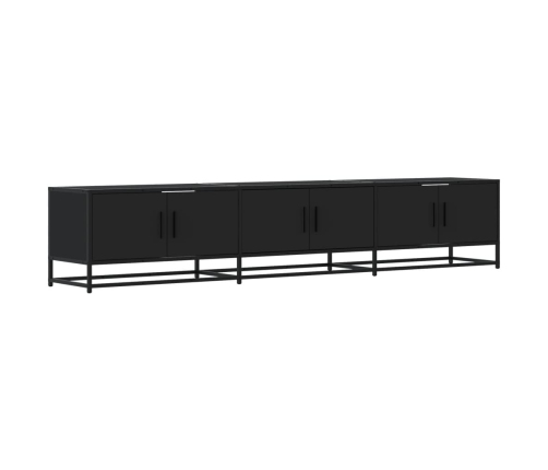 Mueble para TV madera de ingeniería negro 210x35x41 cm