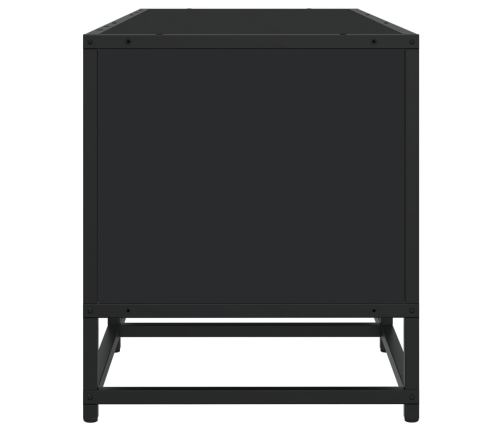 Mueble para TV madera de ingeniería negro 210x35x41 cm