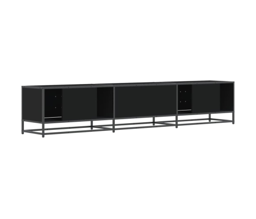 Mueble para TV madera de ingeniería negro 210x35x41 cm