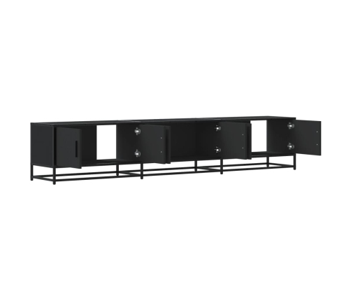 Mueble para TV madera de ingeniería negro 210x35x41 cm