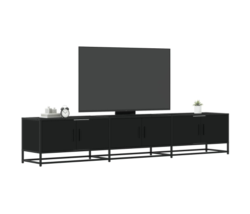 Mueble para TV madera de ingeniería negro 210x35x41 cm