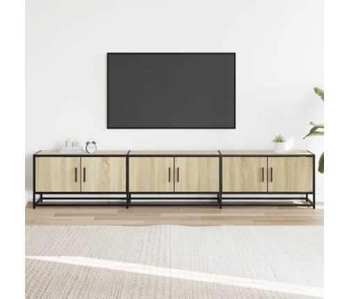 Mueble para TV madera de ingeniería roble Sonoma 210x35x41 cm