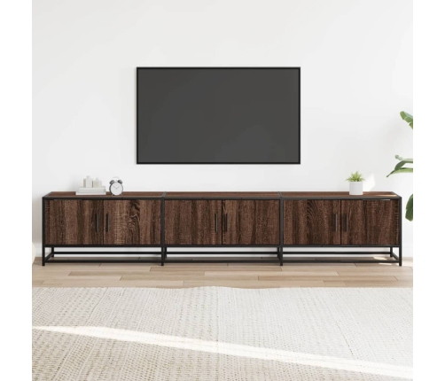 Mueble para TV madera de ingeniería marrón roble 210x35x41 cm