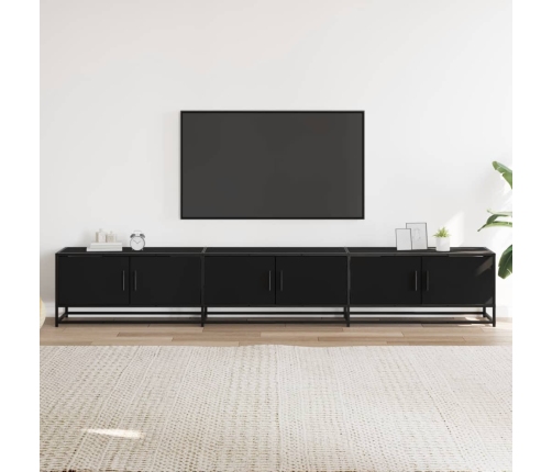 Mueble para TV madera de ingeniería negro 240x35x41 cm