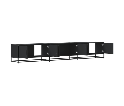 Mueble para TV madera de ingeniería negro 240x35x41 cm