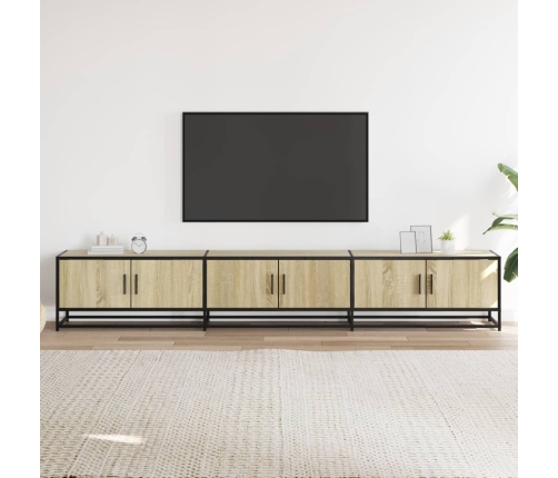 Mueble para TV madera de ingeniería roble Sonoma 240x35x41 cm