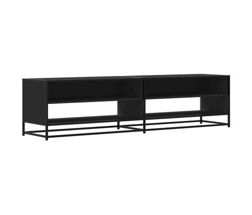 Mueble de TV madera de ingeniería negro 180,5x40x46 cm