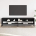 Mueble de TV madera de ingeniería negro 180,5x40x46 cm