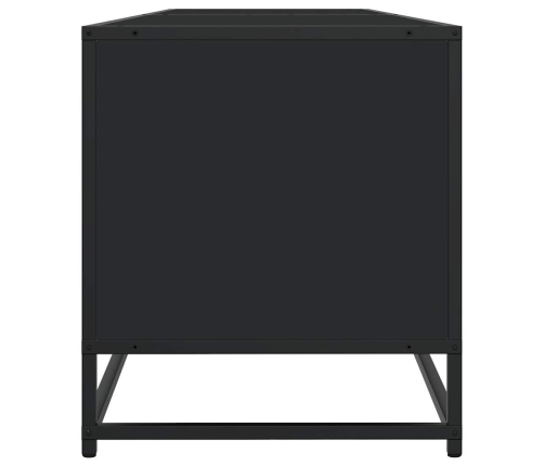 Mueble de TV madera de ingeniería negro 180,5x40x46 cm