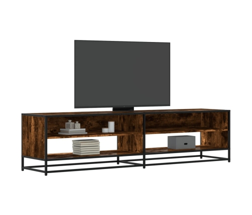 Mueble de TV madera de ingeniería roble ahumado 180,5x40x46 cm