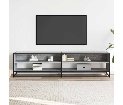 Mueble de TV madera de ingeniería gris Sonoma 180,5x40x46 cm