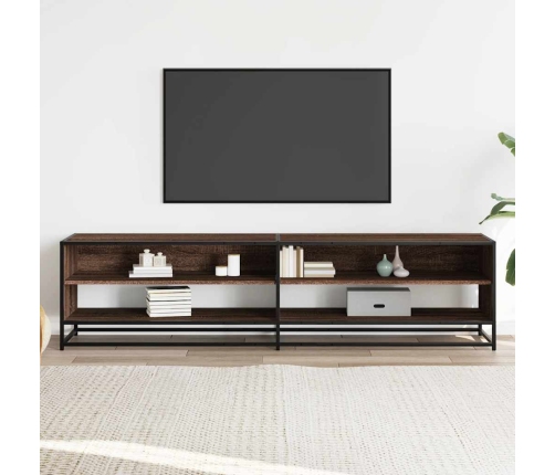 Mueble de TV madera de ingeniería marrón roble 180,5x40x46 cm