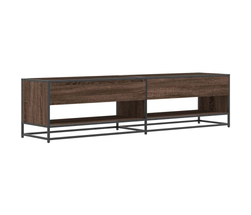 Mueble de TV madera de ingeniería marrón roble 180,5x40x46 cm