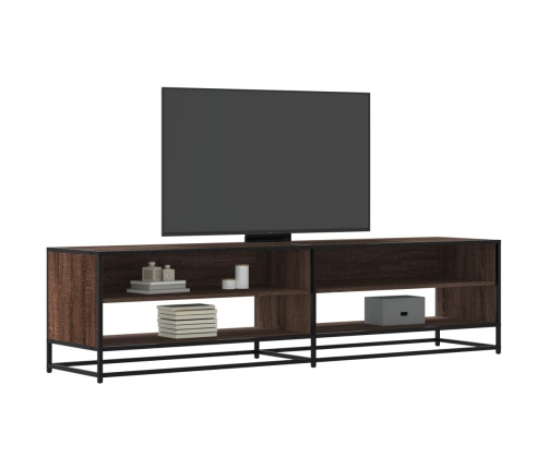 Mueble de TV madera de ingeniería marrón roble 180,5x40x46 cm