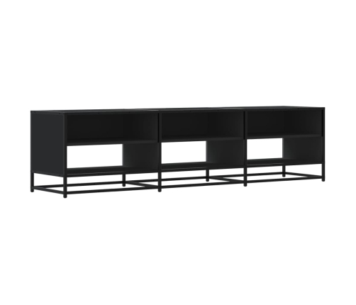 Mueble de TV madera de ingeniería negro 180x40x46 cm