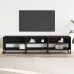 Mueble de TV madera de ingeniería negro 180x40x46 cm