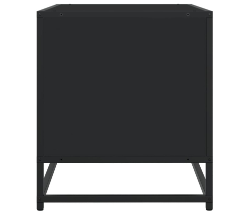 Mueble de TV madera de ingeniería negro 180x40x46 cm