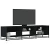 Mueble de TV madera de ingeniería negro 180x40x46 cm