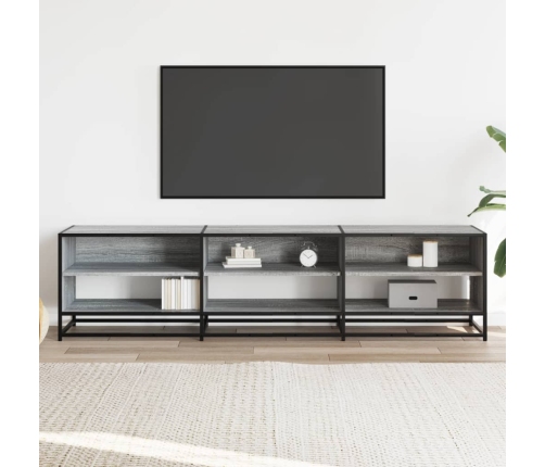 Mueble de TV madera de ingeniería gris Sonoma 180x40x46 cm